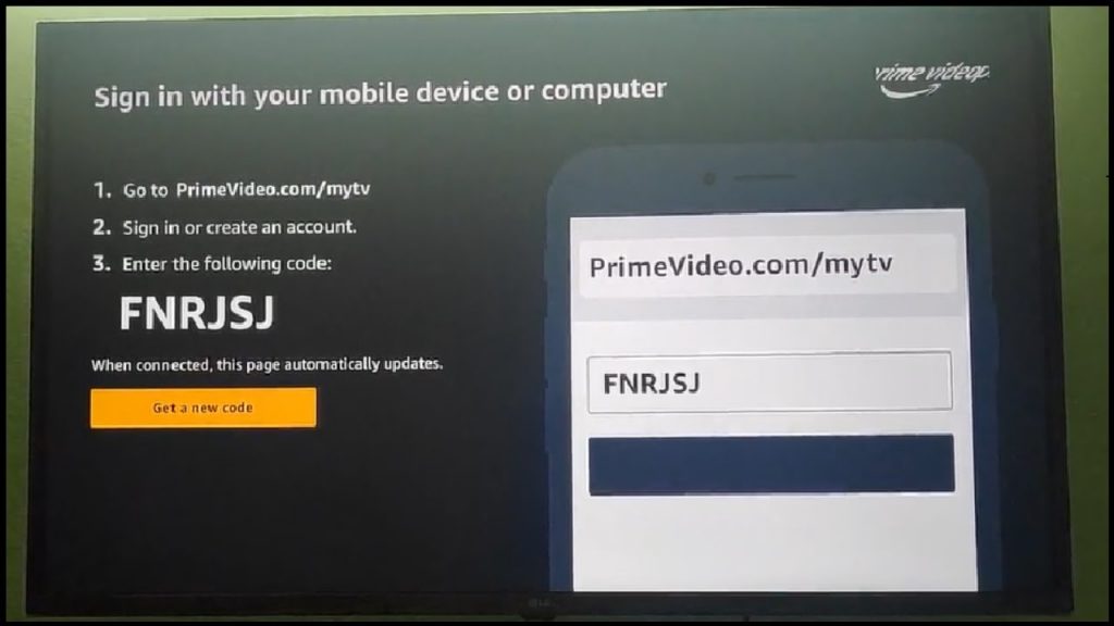 How to connect Amazon Prime Video Account from Smart TV | Where to Enter Your Code